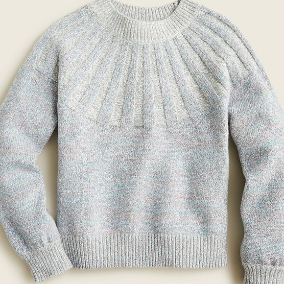 Crewcuts Other - Crewcuts girls sparkle pink blue metallic threads ski sweater